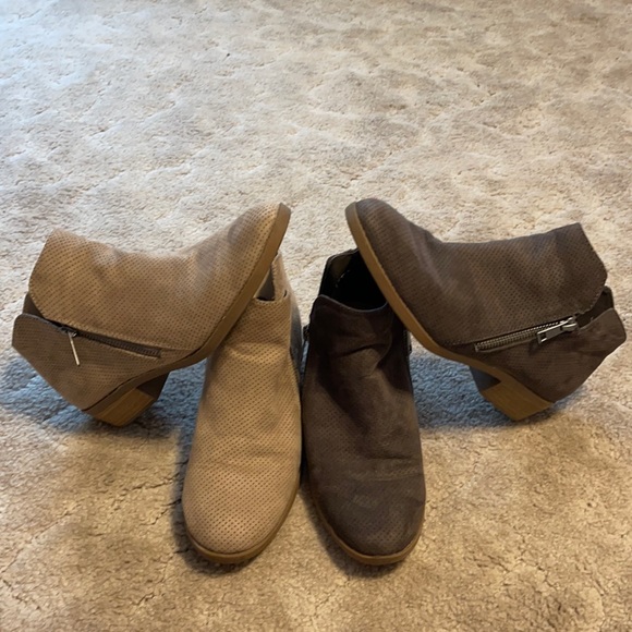 Universal Thread Shoes - (2) perforated women’s ankle boots 8 1/2